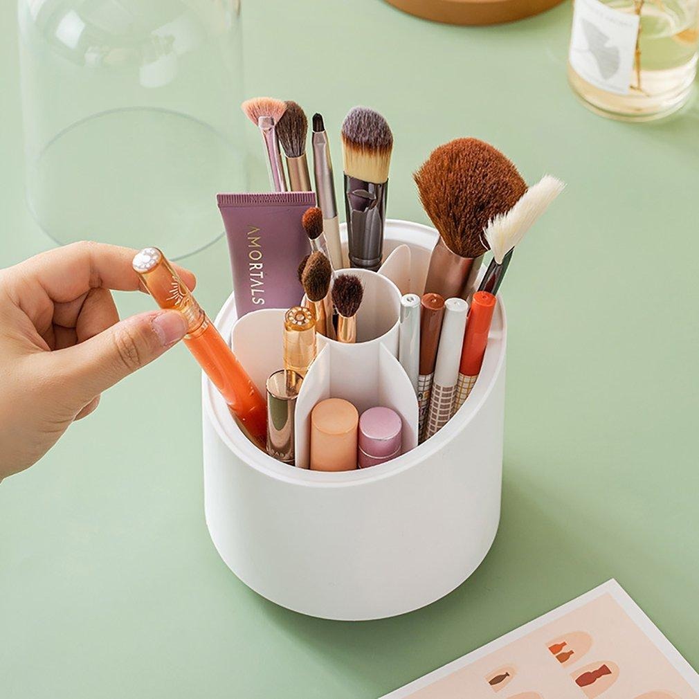 360° Makeup Organizer – Rotating Cosmetic Storage Solution
