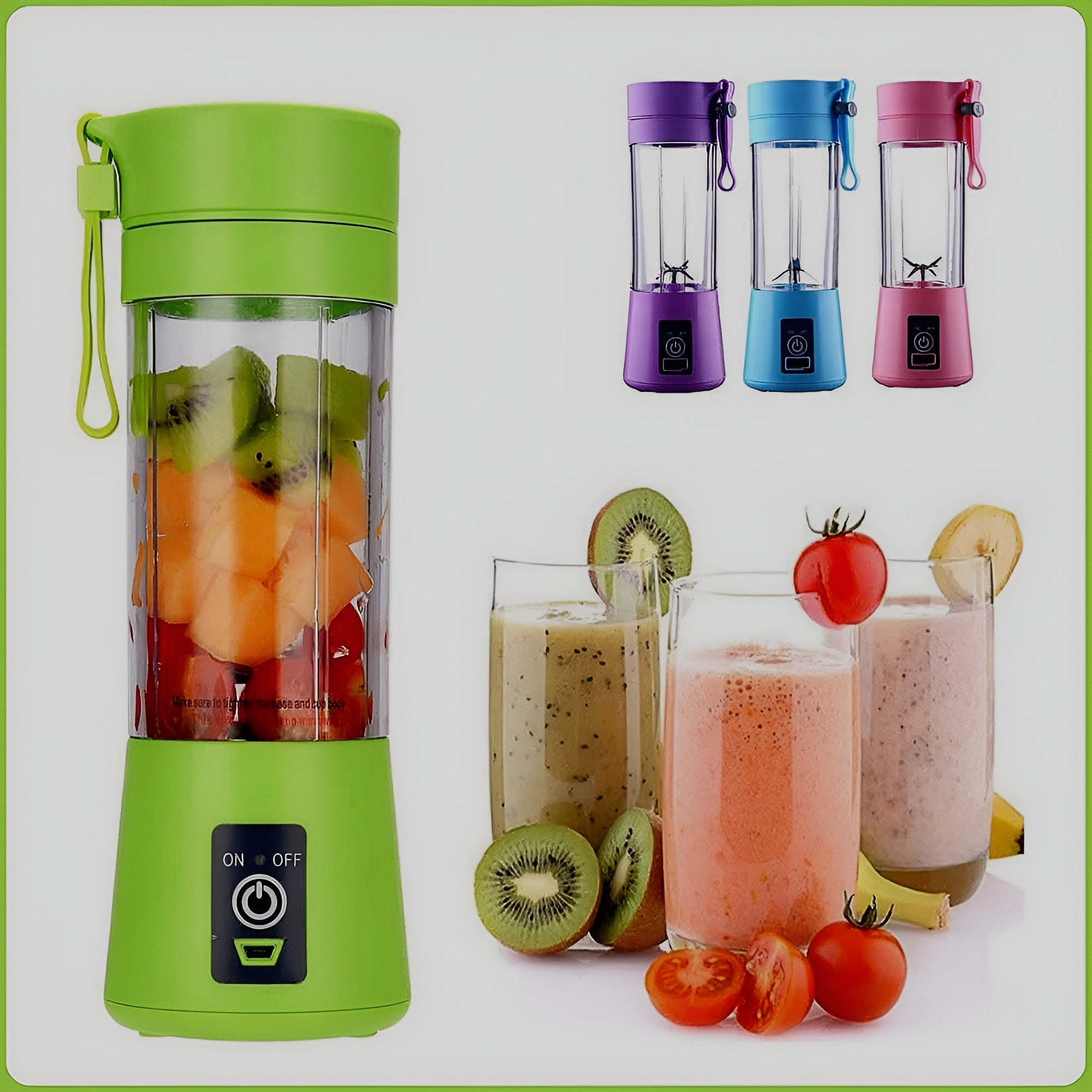 Portable Mini 6 Blade Juicer Blender – Fresh Juice Anywhere