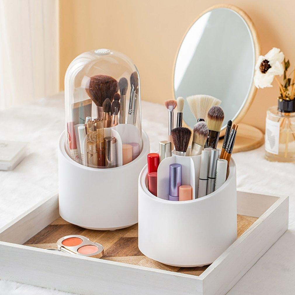 360° Makeup Organizer – Rotating Cosmetic Storage Solution
